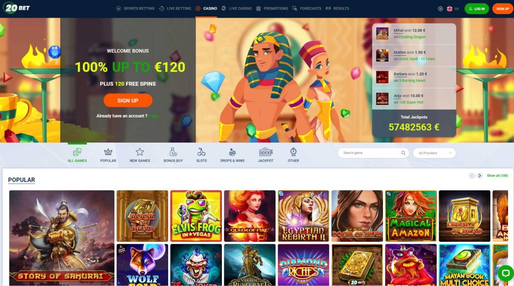 20bet caisno